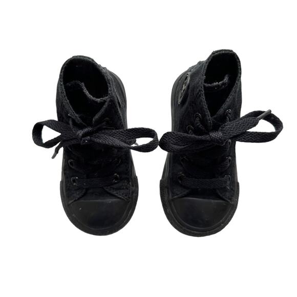 Converse All-Star Black Hi-Top Sneakers Size 5c - Picture 2 of 6